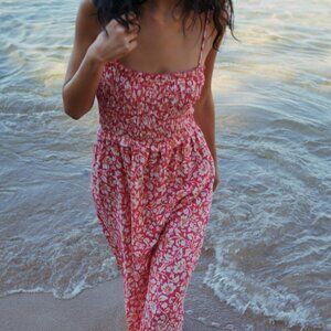 ZARA | Tropical Floral Linen Blend Dress | Sz. XS